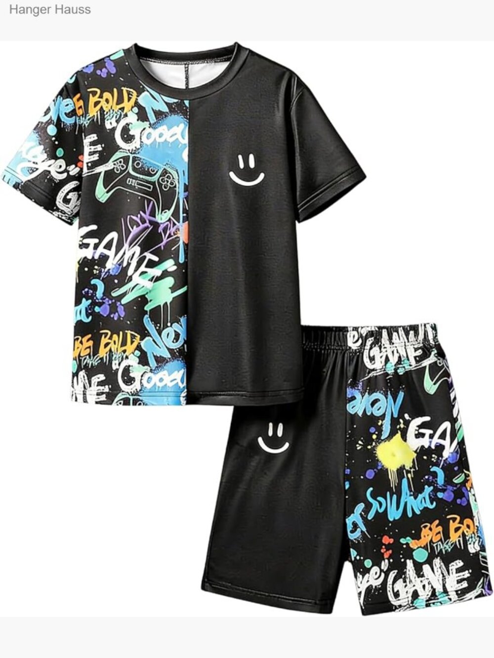 Boys 2pc Short Sleeve Tee & Shorts Set Summer Outfit 7-13Y
